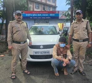 पटेलनगर क्षेत्र में हुई फायरिंग की घटना में शामिल अभियुक्त को चंद घंटों में पुलिस ने वाहन सहित किया गिरफ्तार